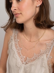 Diamond Simulant Multirow Chain Necklace - Bild 2 von 4