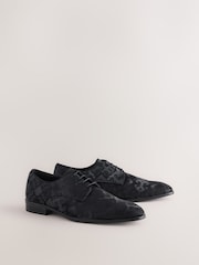 Black Snake Print Derby Shoes - Image 2 of 6