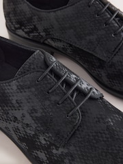 Black Snake Print Derby Shoes - Image 4 of 6
