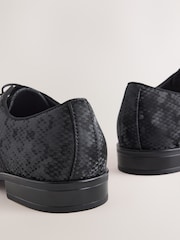 Black Snake Print Derby Shoes - Image 5 of 6
