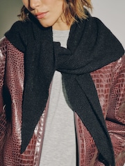 Schwarz gerippt - Heavyweight Triangle Scarf - Bild 5 von 8