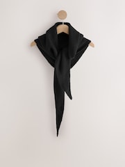 Schwarz gerippt - Heavyweight Triangle Scarf - Bild 6 von 8