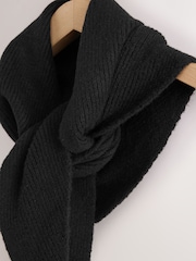 Schwarz gerippt - Heavyweight Triangle Scarf - Bild 7 von 8