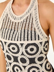 Roman Black Petite Crochet Detail Jumpsuit - Image 5 of 5