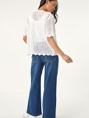 לבן - Roman קרדיגן פתוח בעיטור פוינטל, מידות קטנות - תמונה 3 מתוך 5