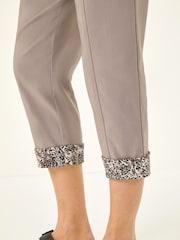 Roman Brown Contrast Crop Trousers - Image 5 of 5