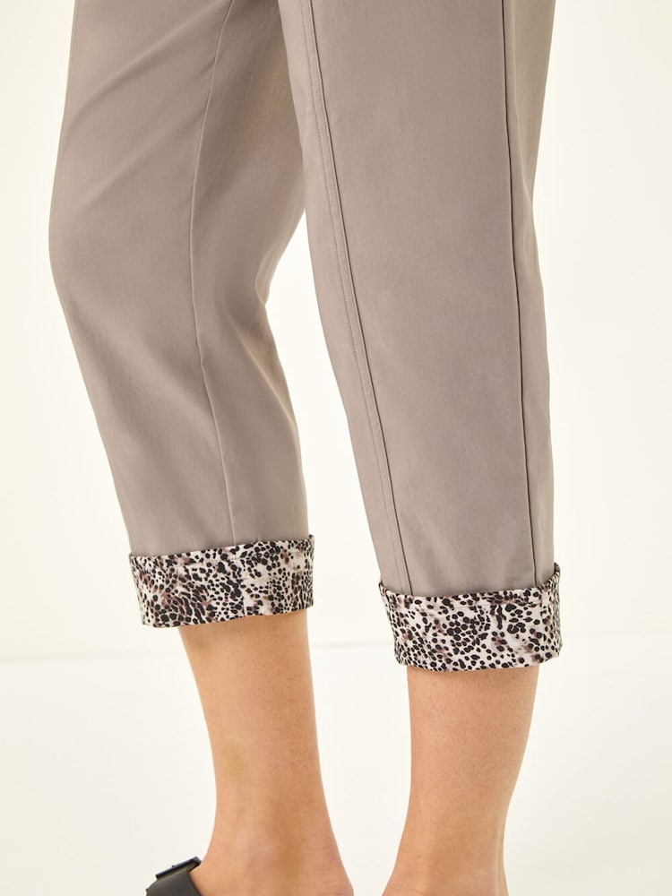 Roman Brown Contrast Crop Trousers - Image 5 of 5