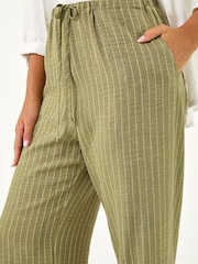 Roman Green Stripe Trousers - Image 5 of 5