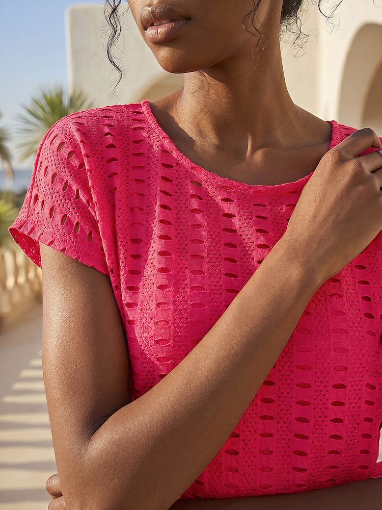 Rosa - Roman Cut Out Stretch Topp - Bild 4 av 4