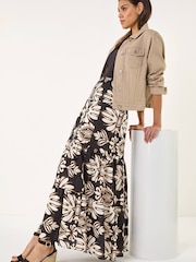 Roman Brown Print Tiered Maxi Skirt - Image 2 of 5