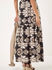 Roman Brown Print Tiered Maxi Skirt - Image 3 of 5