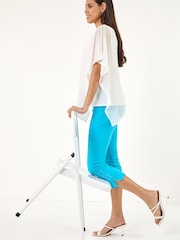 Roman Blue Stud Hem Stretch Trousers - Image 1 of 5