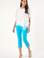 Roman Blue Stud Hem Stretch Trousers - Image 2 of 5