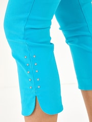 Roman Blue Stud Hem Stretch Trousers - Image 5 of 5