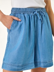 Roman Light Blue Petite Elasticated Waist Shorts - Image 1 of 5