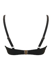 Pour Moi Black Padded Tulum Luxe Matte Bikini Top - Image 4 of 4
