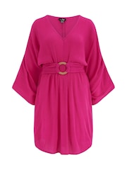 Rosa - Pour Moi – Crinkle – O-Ring-Strandüberwurf aus Webstoff - Bild 3 von 4