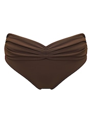 Pour Moi Brown Roll Top Tulum Luxe Matte Bikini - Image 3 of 4
