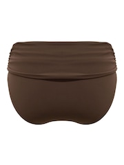 Pour Moi Brown Roll Top Tulum Luxe Matte Bikini - Image 4 of 4