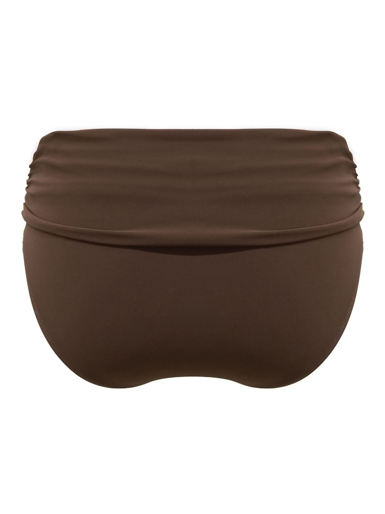 Pour Moi Brown Roll Top Tulum Luxe Matte Bikini - Image 4 of 4 Pour Moi Brown Roll Top Tulum Luxe Matte Bikini - Image 4 of 4