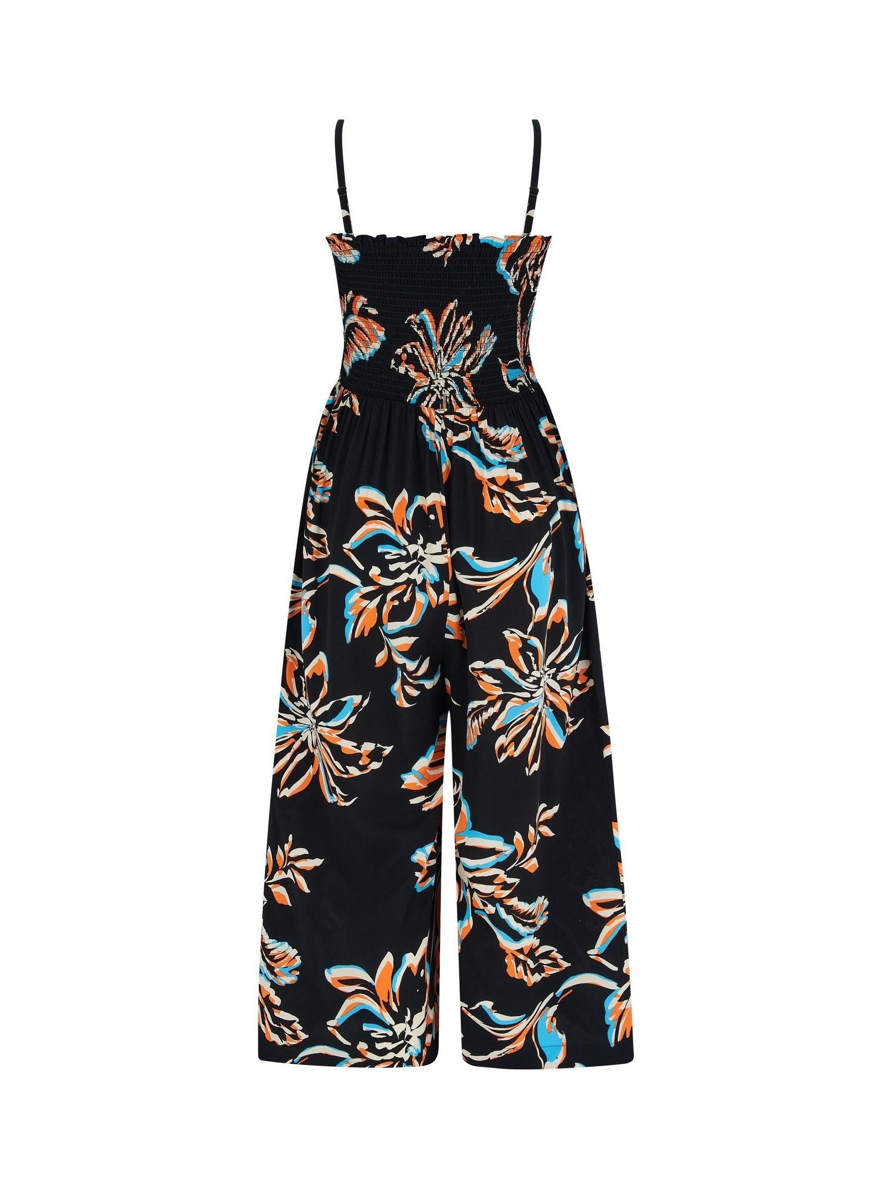 Buy Pour Moi Black Floral Anna Strapless Shirred Bodice Crop Leg
