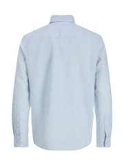 JACK & JONES JUNIOR Blue Linen Blend Long Sleeve Shirt - Image 7 of 7