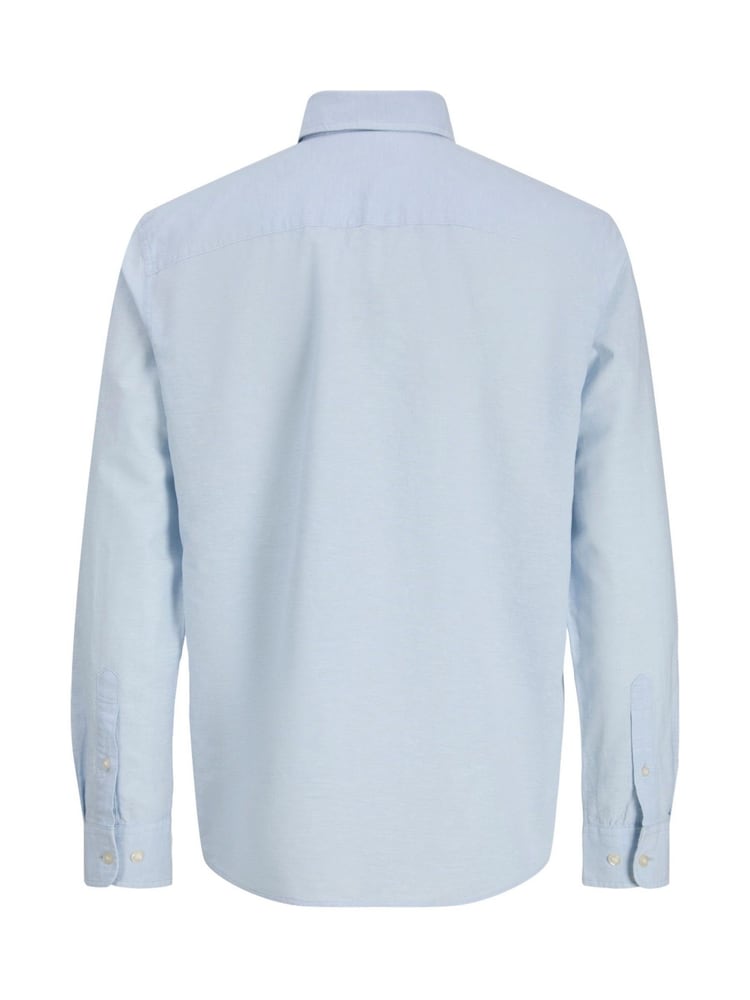 JACK & JONES JUNIOR Blue Linen Blend Long Sleeve Shirt - Image 7 of 7