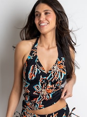 Pour Moi Black Madrid Halter Tankini Top - Image 1 of 4
