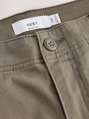 Brown Baggy Fit Cotton Stretch Cargo Trousers - Image 8 of 9