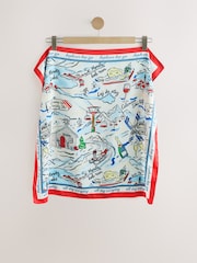 Multi Apres Ski Square Lightweight Scarf - Image 1 of 4