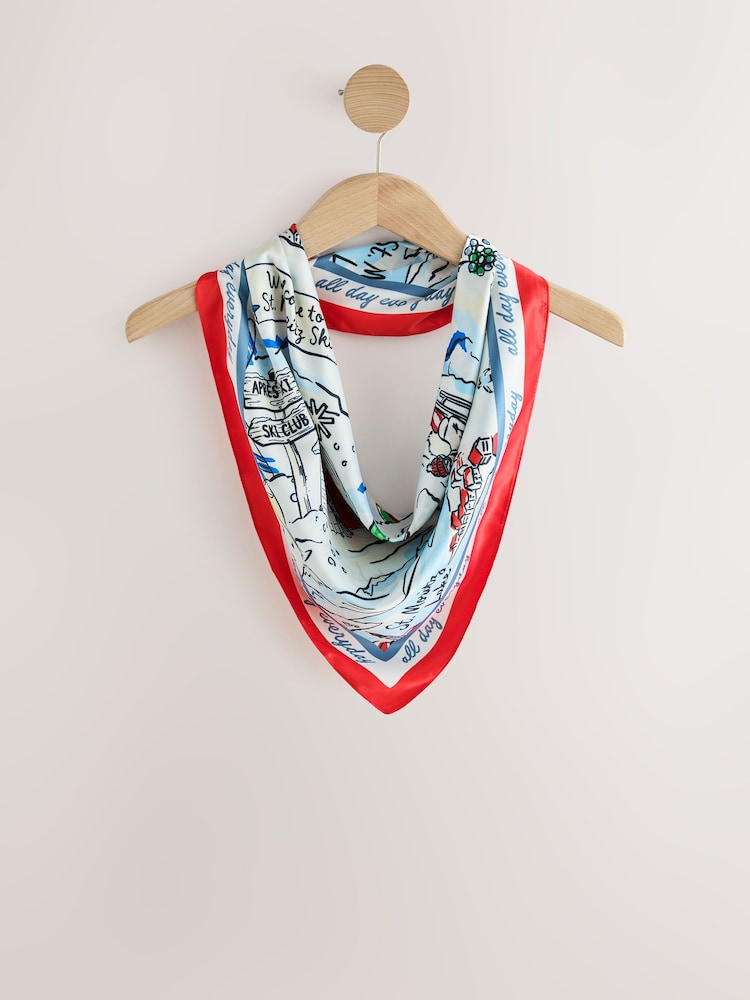 Multi Apres Ski Square Lightweight Scarf - Image 2 of 4