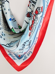 Multi Apres Ski Square Lightweight Scarf - Image 4 of 4