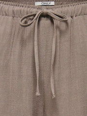 ONLY Brown Straight Fit Linen Blend Trousers - Image 3 of 3