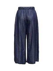 ONLY Blue High Waist Wide Palazzo Chambray Denim Trousers - Image 6 of 6