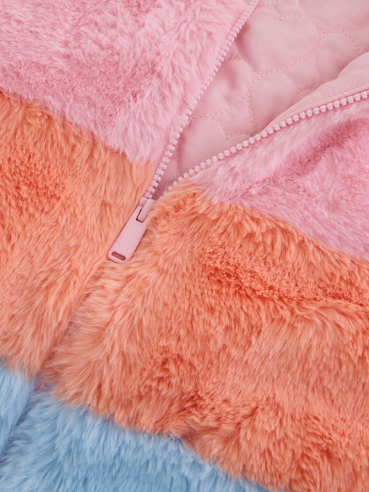 Little Bird Colourblock Fur Bomber Jacket - Image 11 of 11