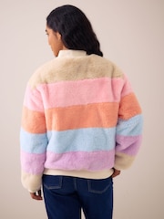 Little Bird Colourblock Fur Bomber Jacket - Image 6 of 11