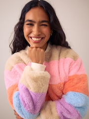 Little Bird Colourblock Fur Bomber Jacket - Image 7 of 11