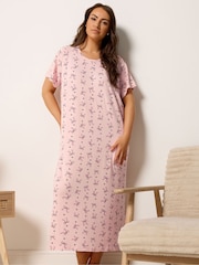 Yours Curve Black Soft Touch Midaxi Nightdresses 2 Pack - Image 3 of 9
