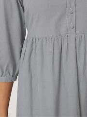 Черный - Ярусное платье макси в тонкую полоску M&Co - Изображение 4 5