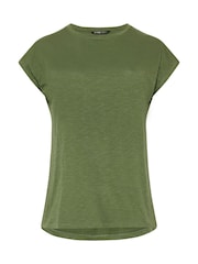 Yours Curve Green Grown On Sleeve T-Shirts 3 Pack - Image 8 of 9