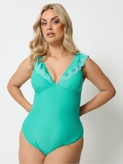 Yours Curve Broderie Frill Swimsuit - 圖片 2/6