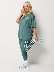 Yours Curve Blue Health Wellness Active T-Shirt - Image 2 of 7