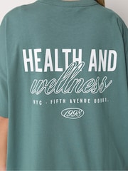 Yours Curve Blue Health Wellness Active T-Shirt - Image 4 of 7