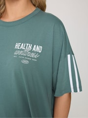 Yours Curve Blue Health Wellness Active T-Shirt - Image 5 of 7