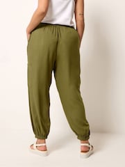 Yours Curve Green Cargo Balloon Trousers - Image 3 of 5