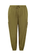 Yours Curve Green Cargo Balloon Trousers - Image 5 of 5