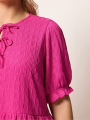 Yours Curve Pink Bow Front Mini Dress - Image 4 of 5