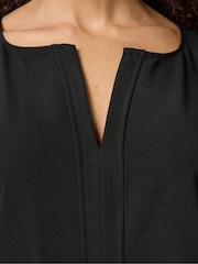 M&Co Black Frill Sleeve Pleated Blouse - Image 4 of 5