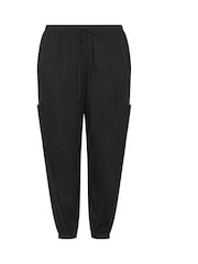 Yours Curve Black Cargo Balloon Trousers - Image 5 of 5