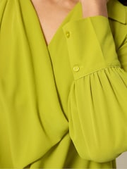 M&Co Green Drape Front Blouse - Image 4 of 5
